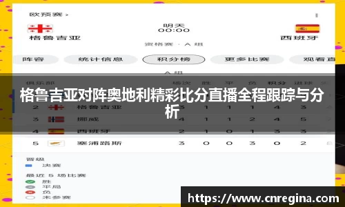 格鲁吉亚对阵奥地利精彩比分直播全程跟踪与分析